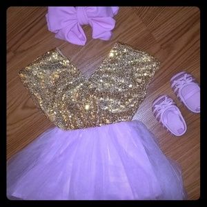 9-12 month Diva glam tutu dress and accessories
